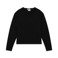 'Terrain' Black Slub Long Sleeve Tee