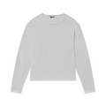 'Terrain' White Slub Long Sleeve Tee